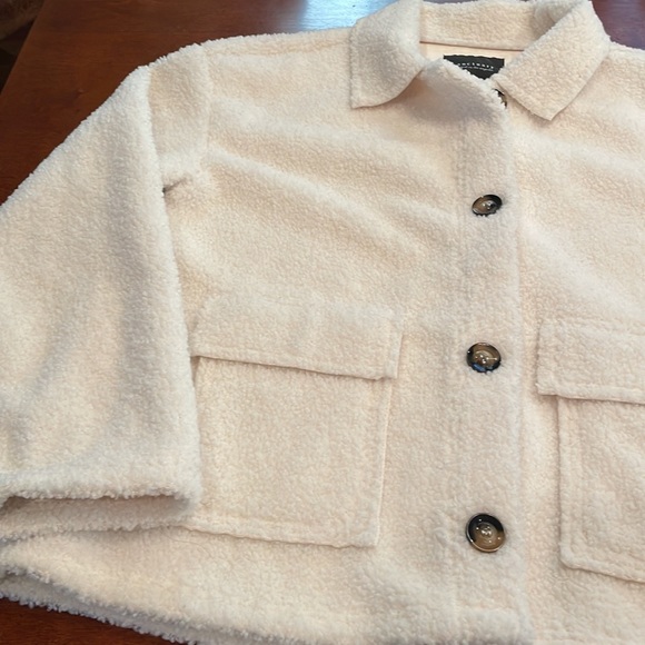 Sanctuary off white Sherpa jacket size Small - Picture 3 of 9